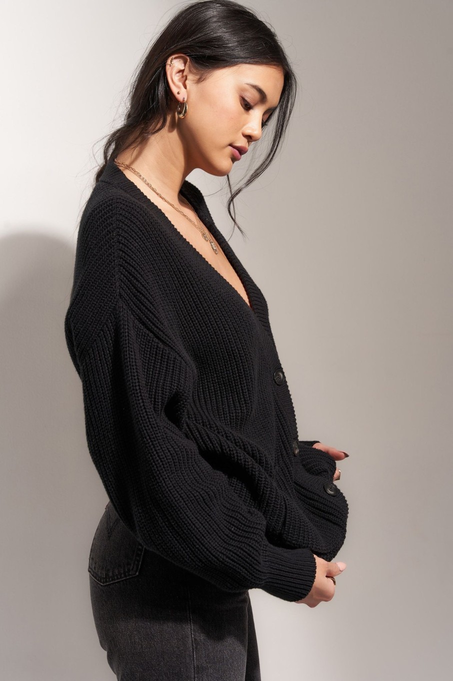 Sueteres Callahan | O Cardigan - Preto