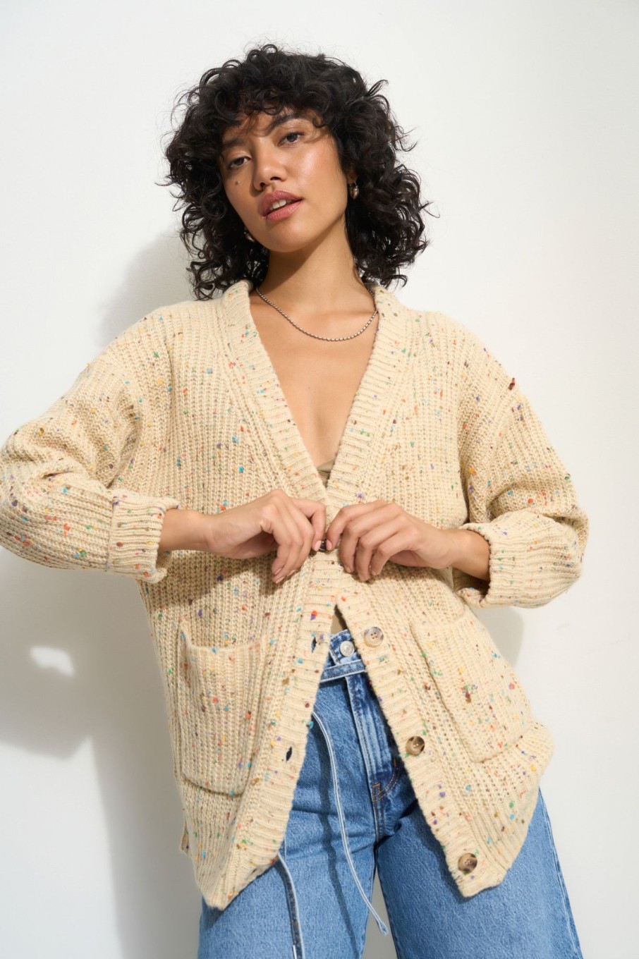 Tops Callahan | O Cardigan - Creme Confetti