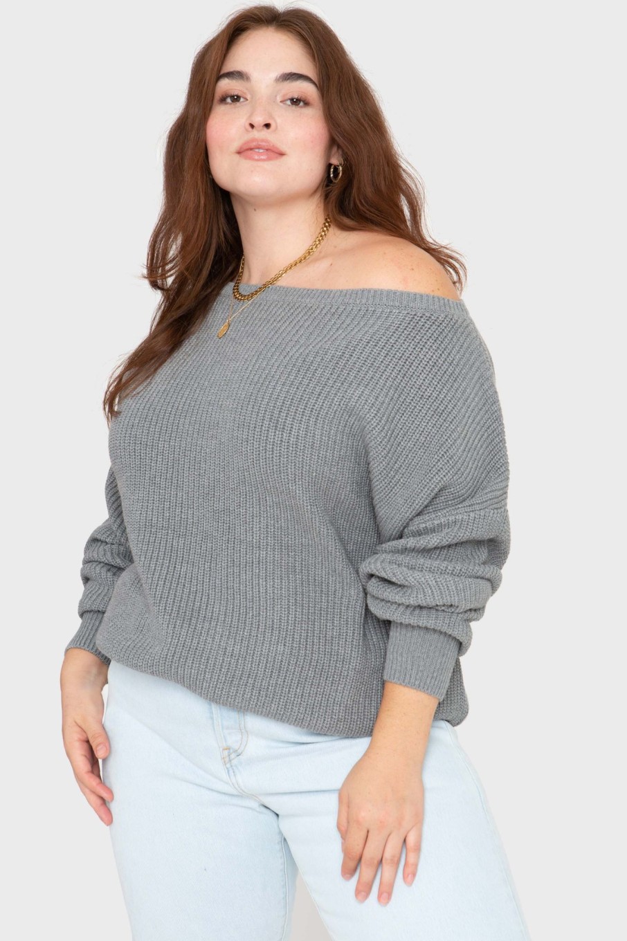 Sueteres Callahan | O Ombro Fora - Heather Grey